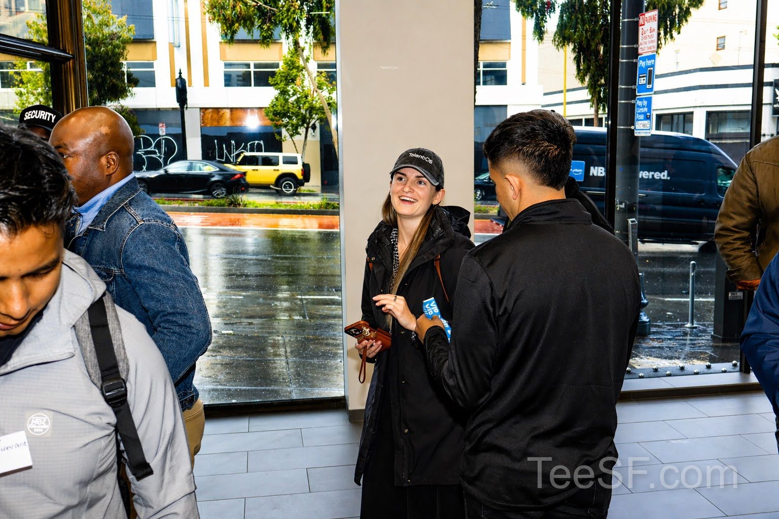 A photo from a pitch night event at Tesla in San Francisco.